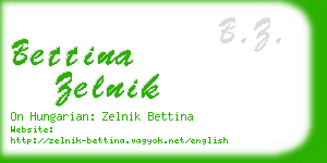 bettina zelnik business card